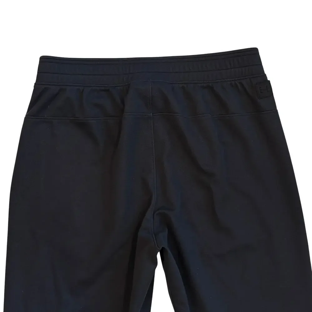 Under Armour Swacket Track Pants Men Large Black Fitted Jogger Zip Ankles Cuffed